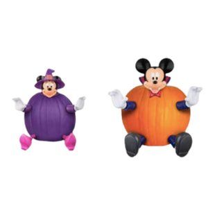 🌿Gemmy Disney Mickey & Minnie Pumpkin Push-Ins🌿